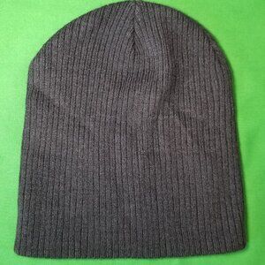 KMART Black Ribbed Beanie Knit Warm Cozy Outdoor
